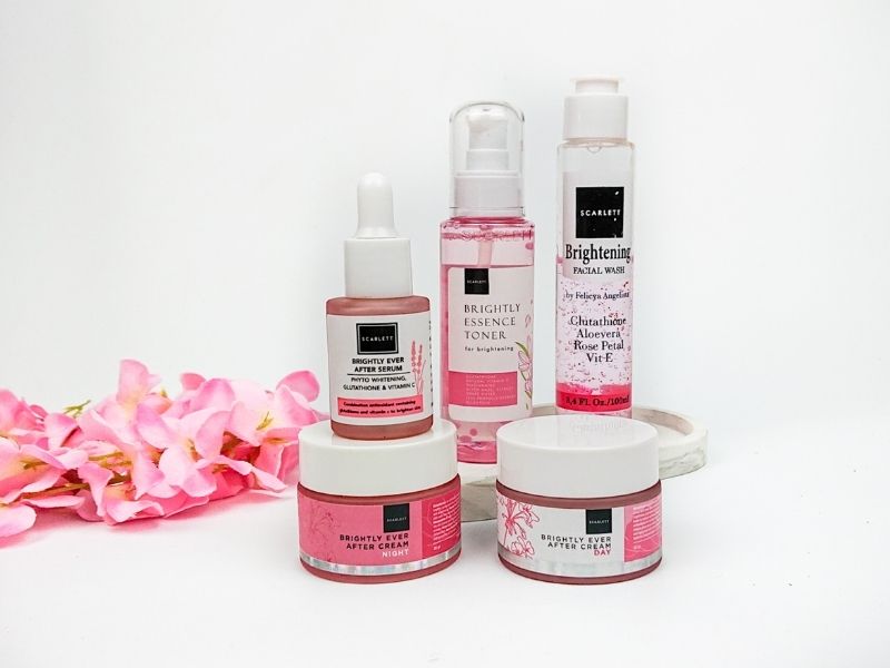Scarlett Brightly Ever After skincare review scarlett whitening
