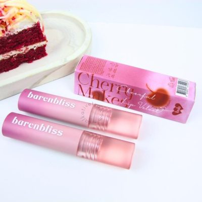 barenbliss cherry makes cheerful lip velvet review rekomendasi lip velvet korea